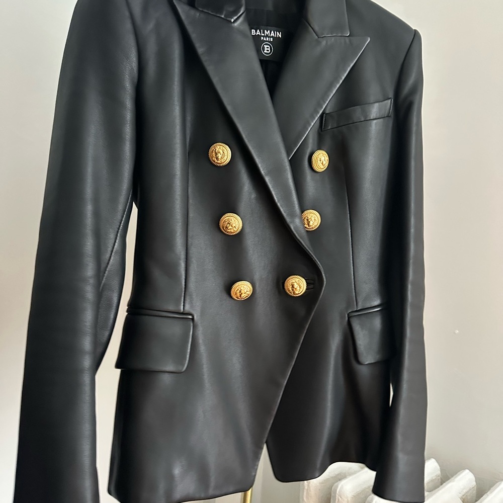 Balmain Black Blazer with Gold Buttons